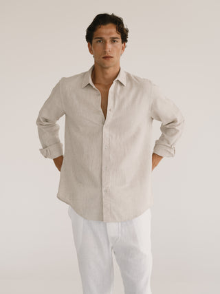 Lynno Shirt | Beige Long