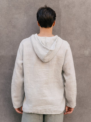Linen Hooded Shirt
