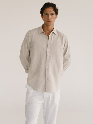 Lynno Shirt | Beige Long